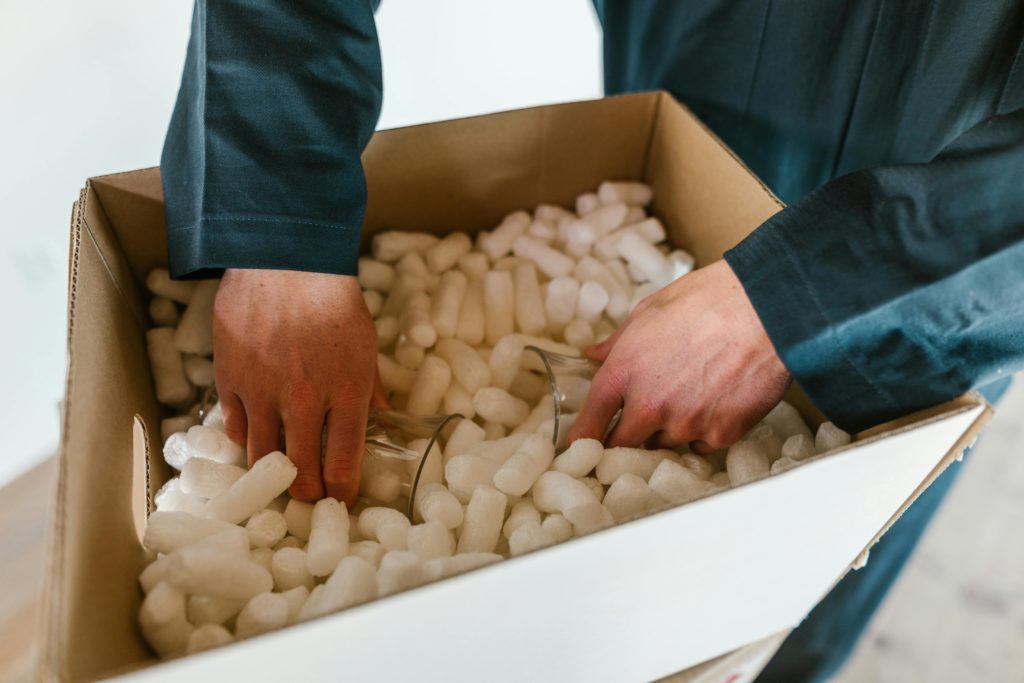 packing fragile items